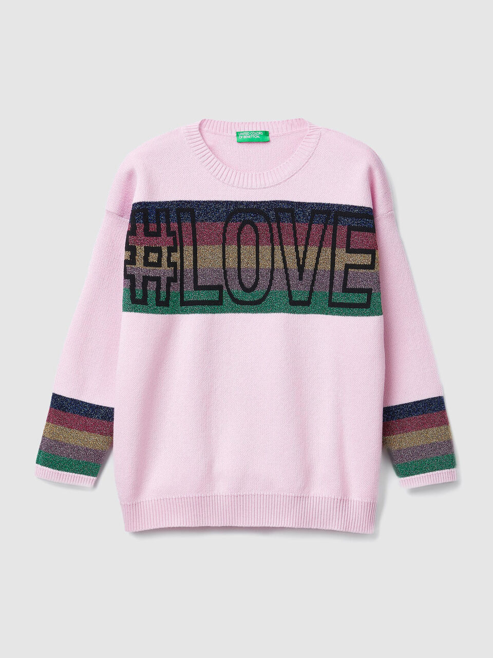 Maglia con scritte e lurex image number 1