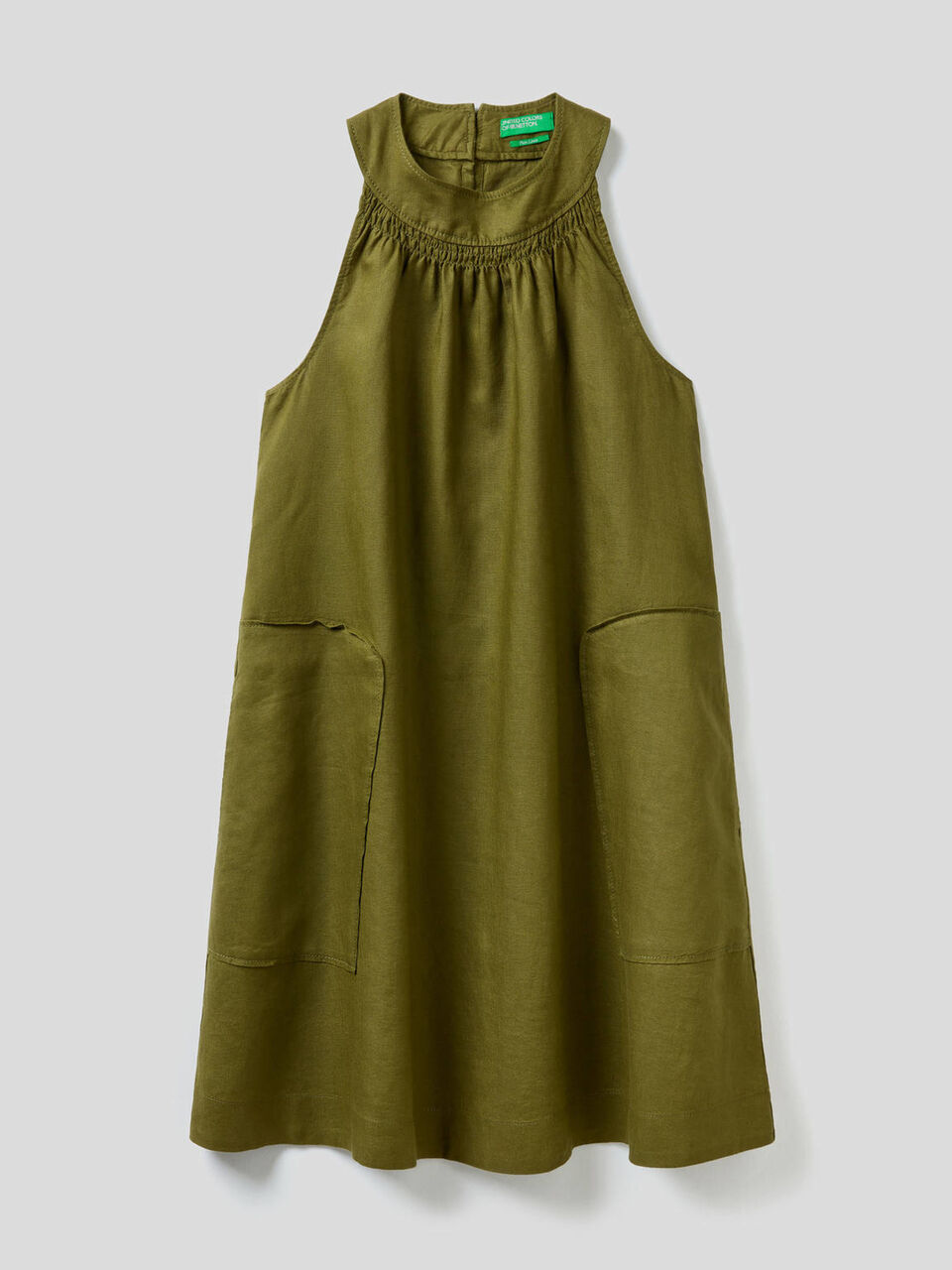 Vestito corto in 100% lino image number 1