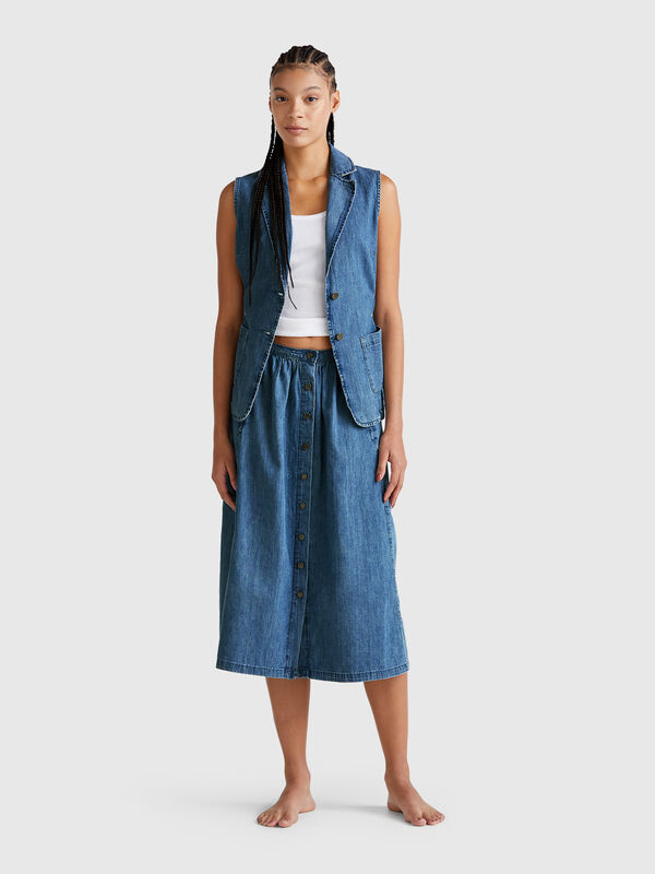 Jeansrock mit Knöpfen Damen
