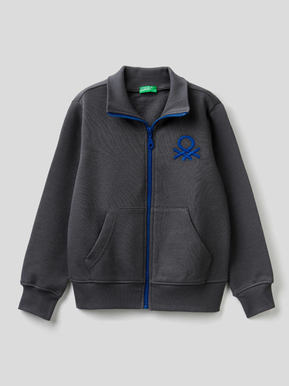 Sweat zippé avec logo brodé image number 1