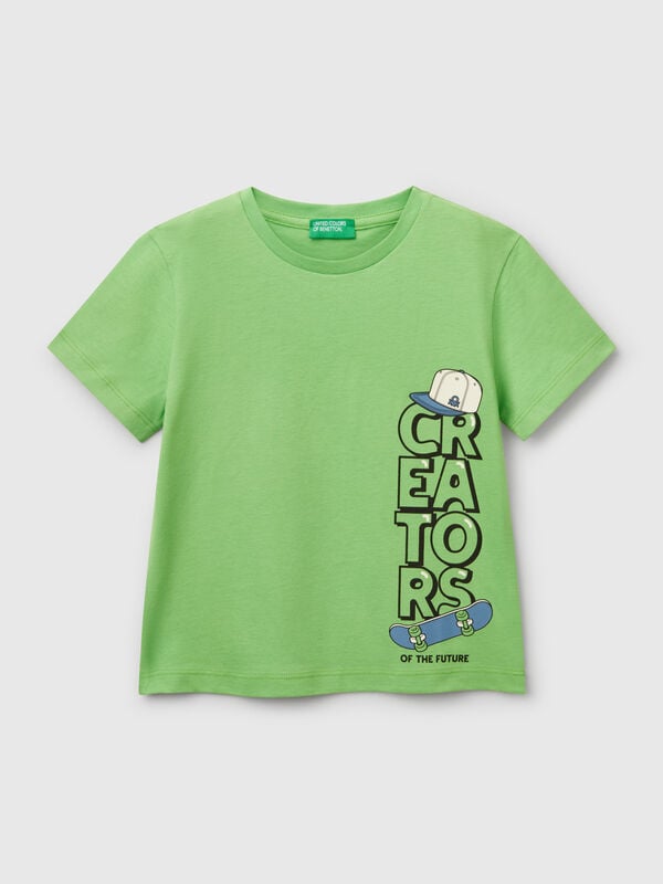 T-shirt in cotton with print Junior Boy