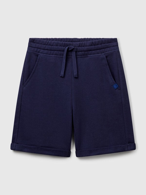 Bermudashorts aus reinem Baumwollfleece Jungen