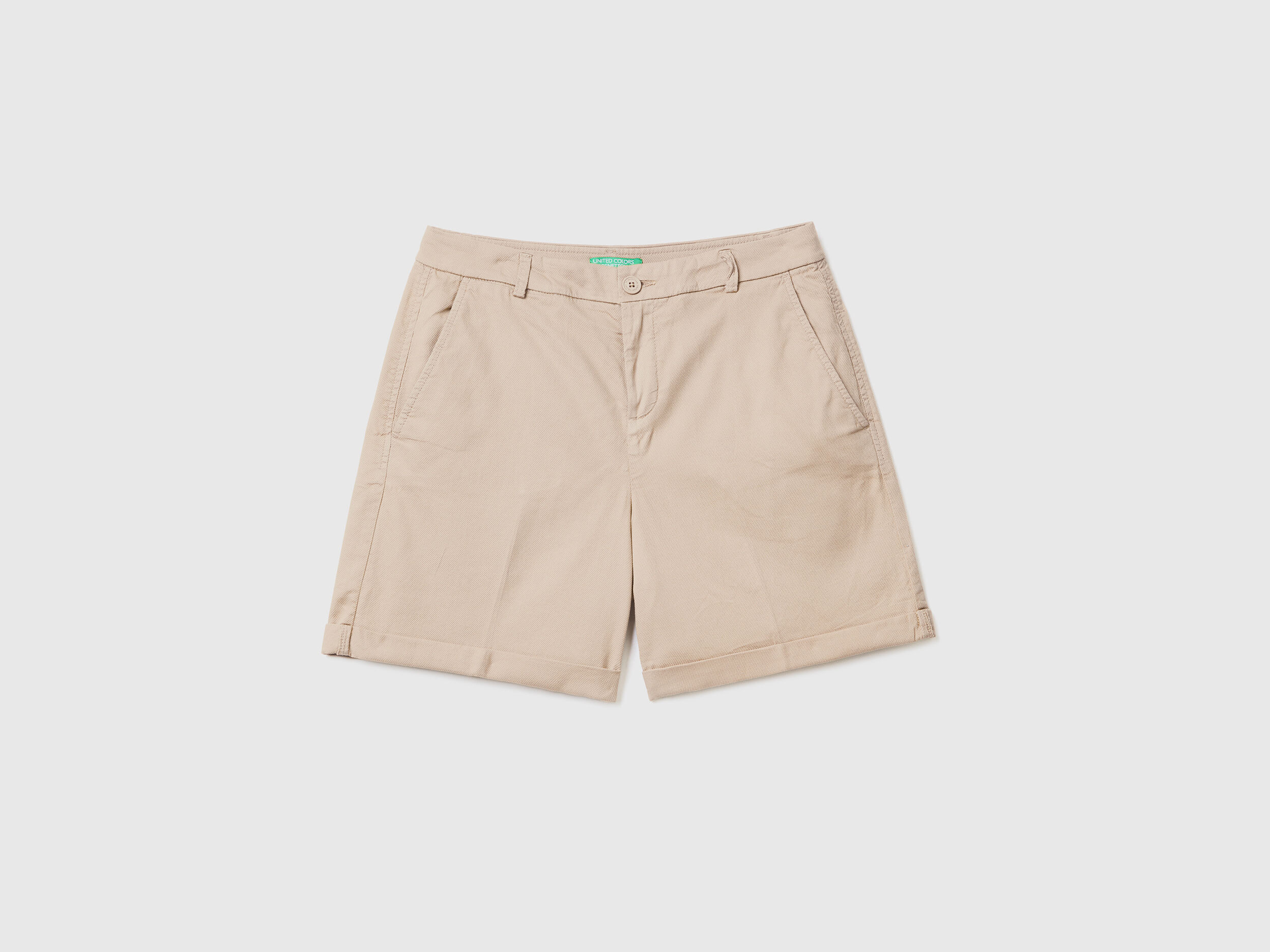 Bermuda in cotone stretch Beige Benetton