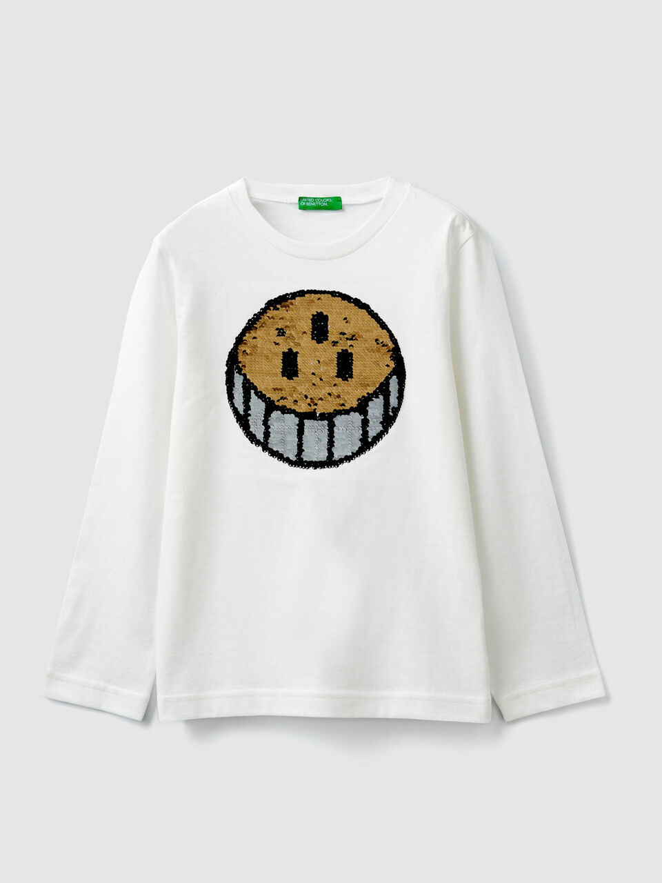 T-shirt con paillettes reversibili image number 1