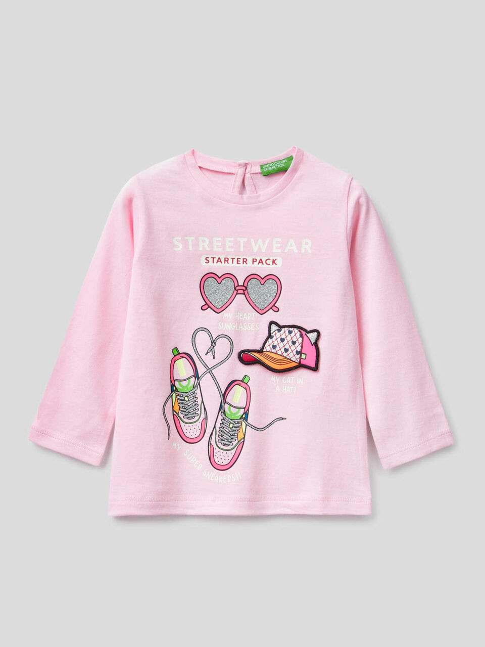 T-shirt 100% coton bio avec applications image number 1