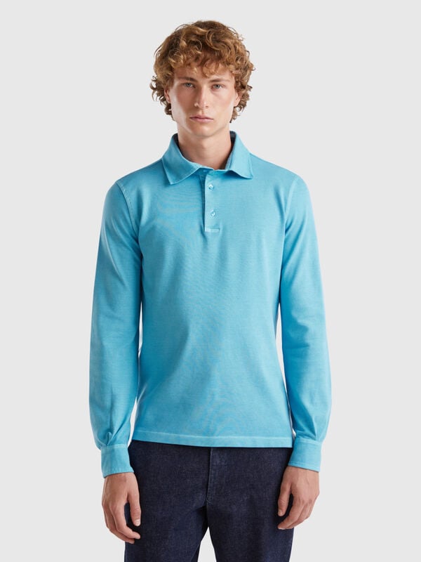 Polo in cotone bio stretch Uomo