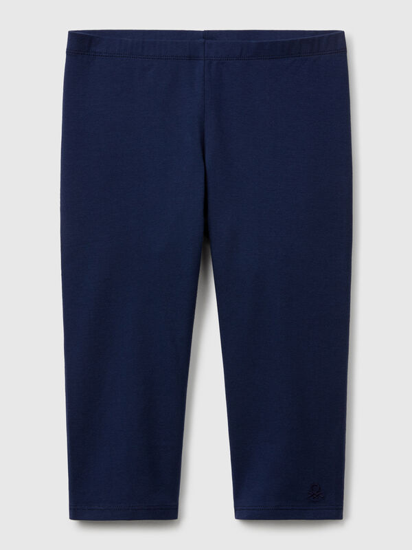 Legging mi-long en coton stretch Filles