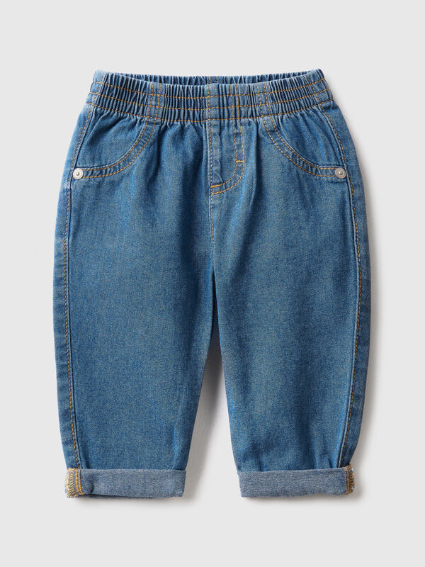 Jeans in denim 100% cotone Baby