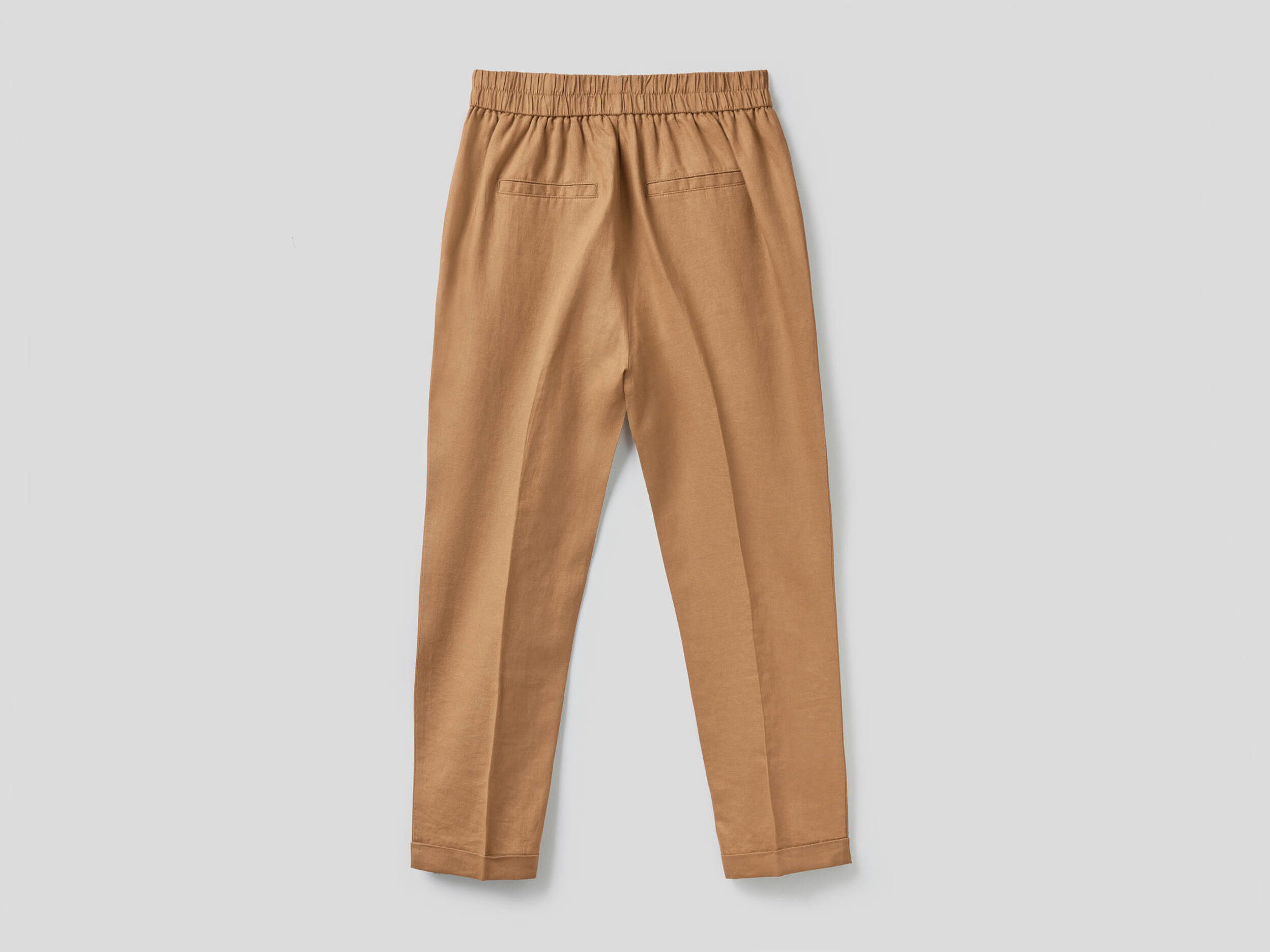 Benetton linen trousers clearance