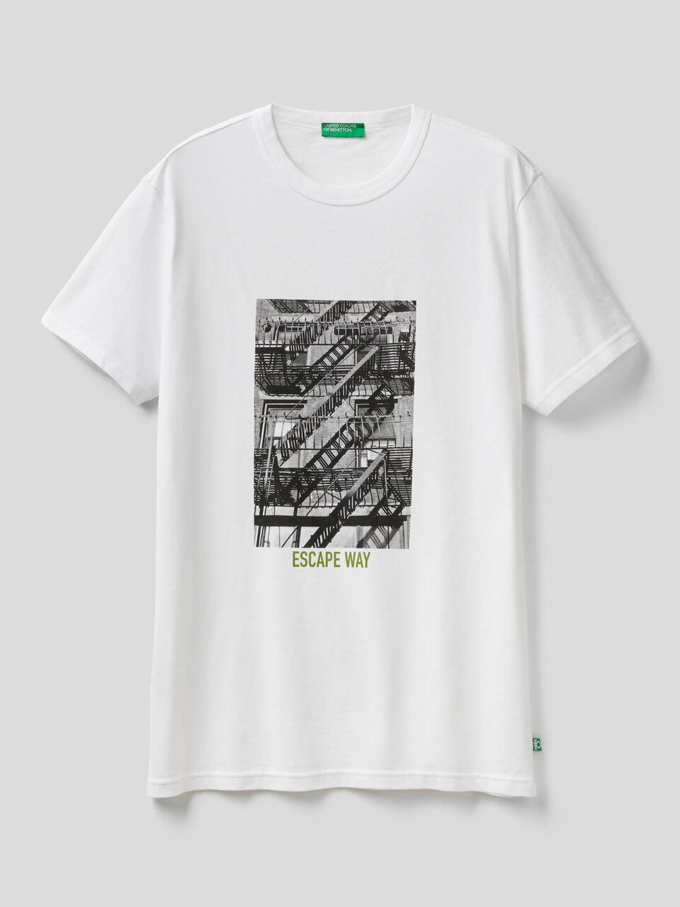 T-shirt con stampa in cotone biologico image number 1