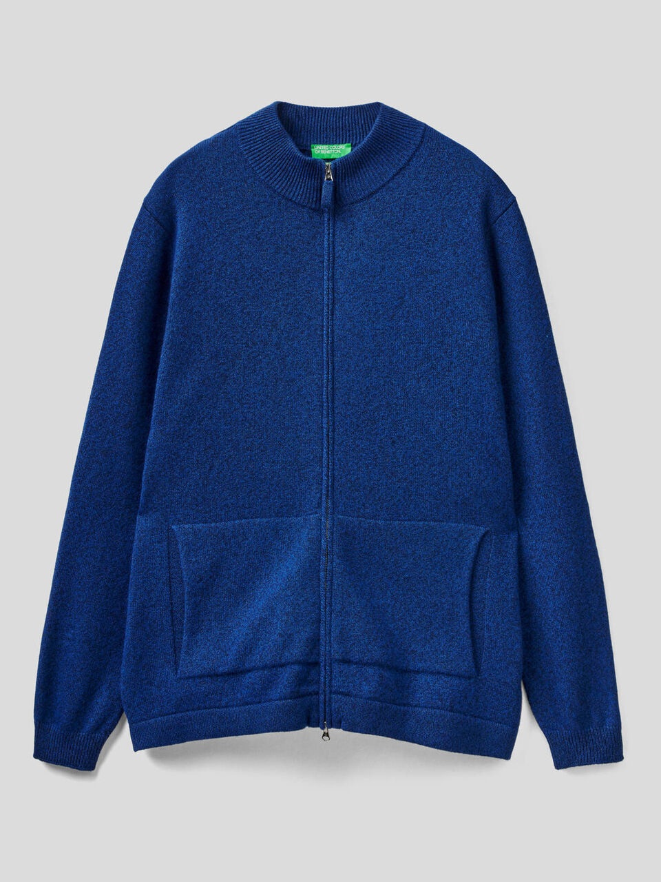 Cardigan zippato misto lana e cashmere image number 1