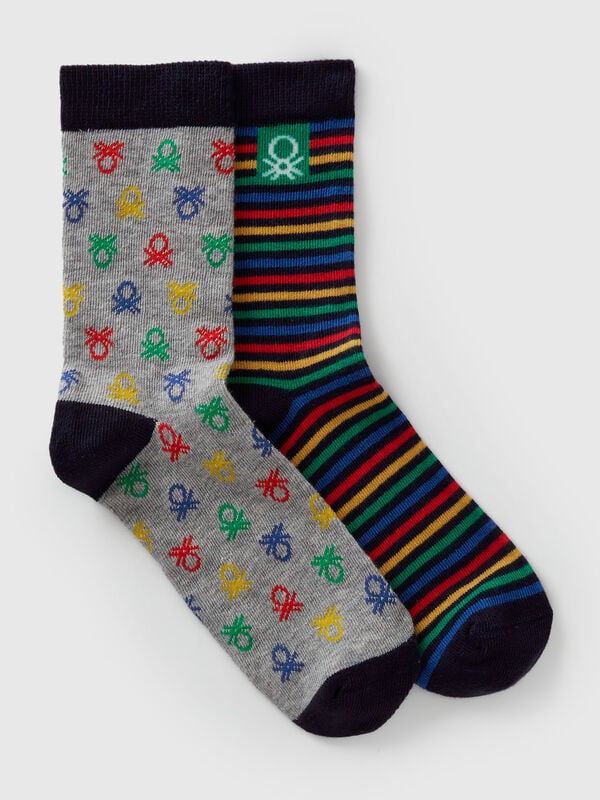 Two pairs of patterned socks Junior Boy
