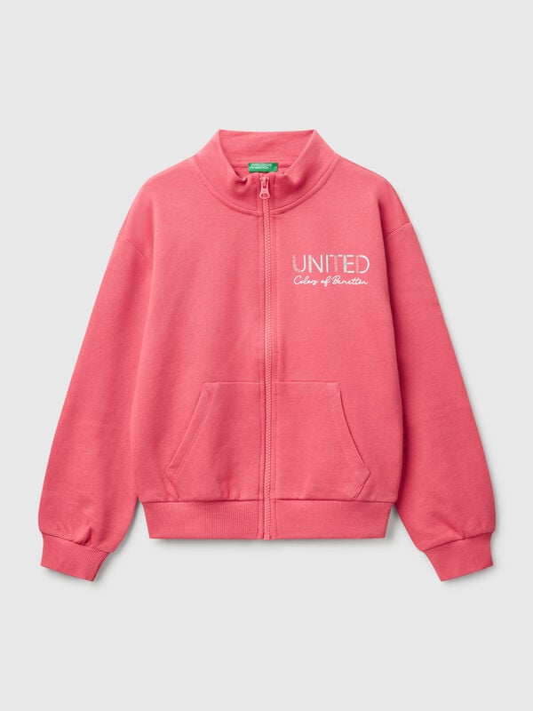 Sweatshirt mit Reißverschluss und hohem Kragen Mädchen