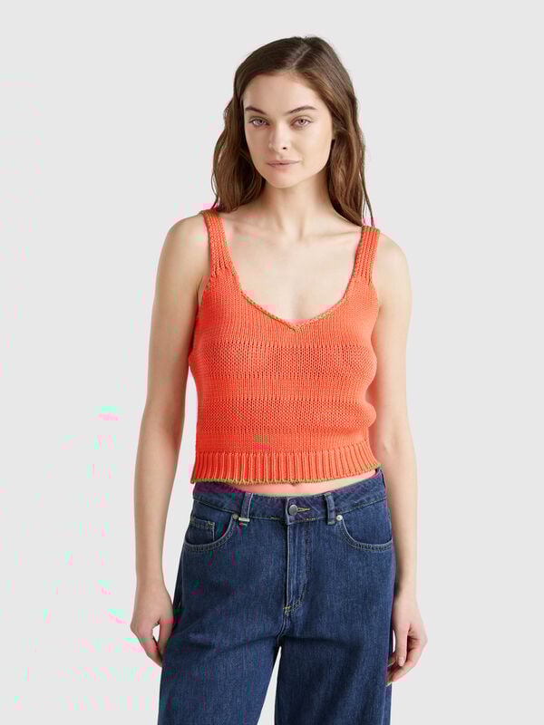 Canotta in maglia 100% cotone Donna
