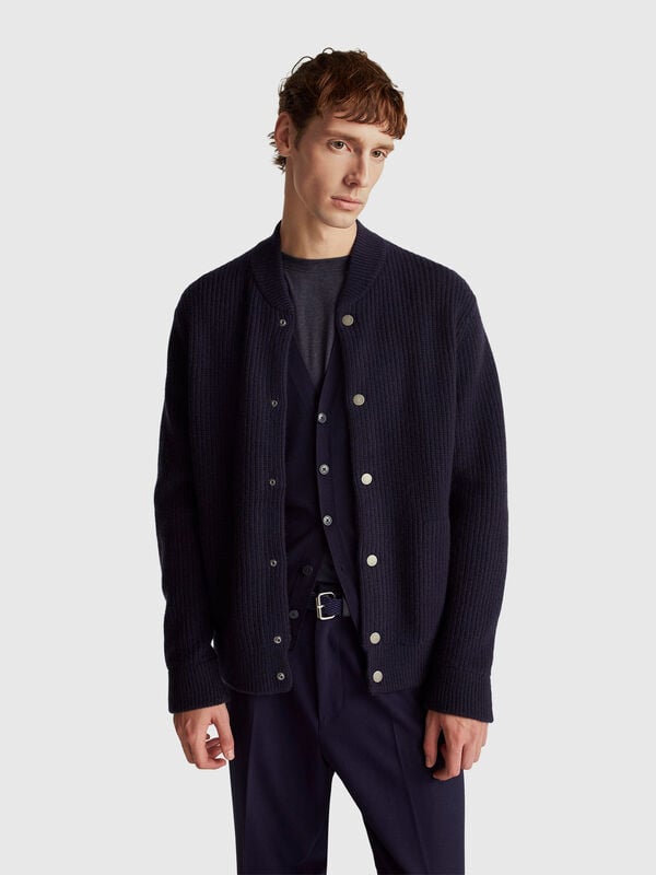 Cardigan in misto lana Uomo