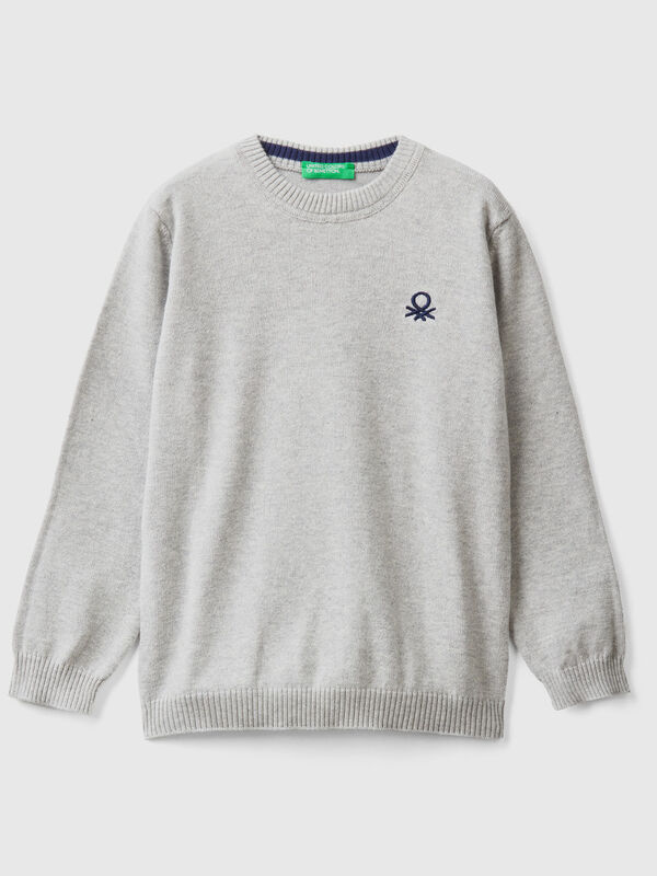 Regular fit sweater in 100% cotton Junior Boy