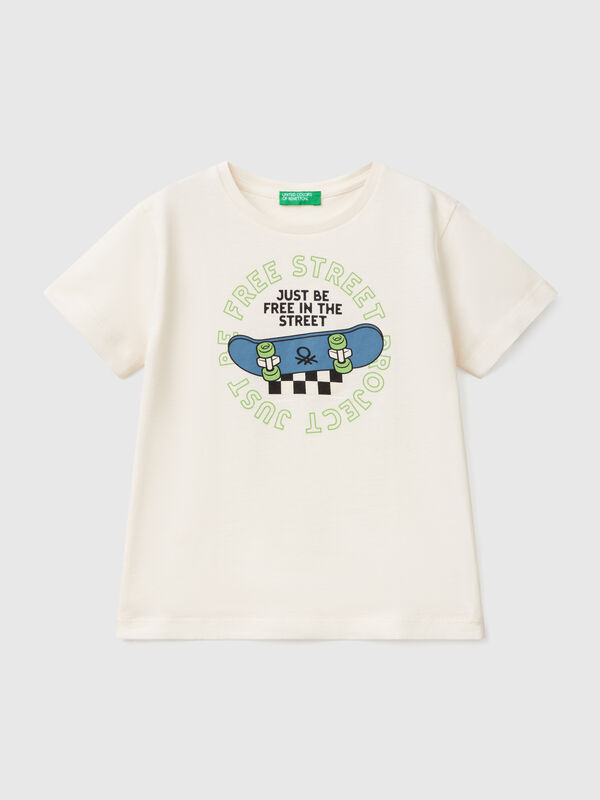 T-shirt en coton avec imprimé Garçon