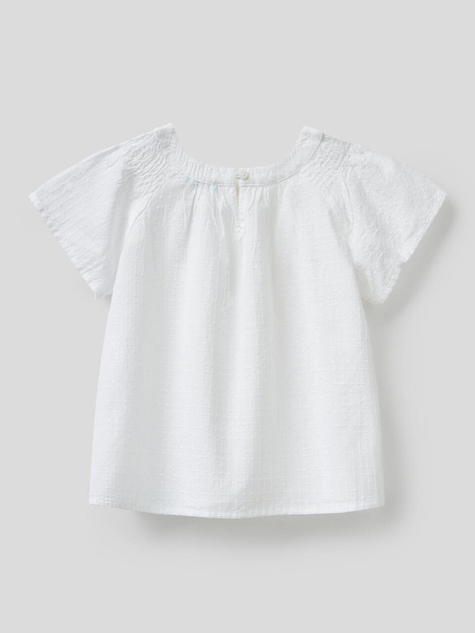 Embroidered blouse in 100% cotton image number 2