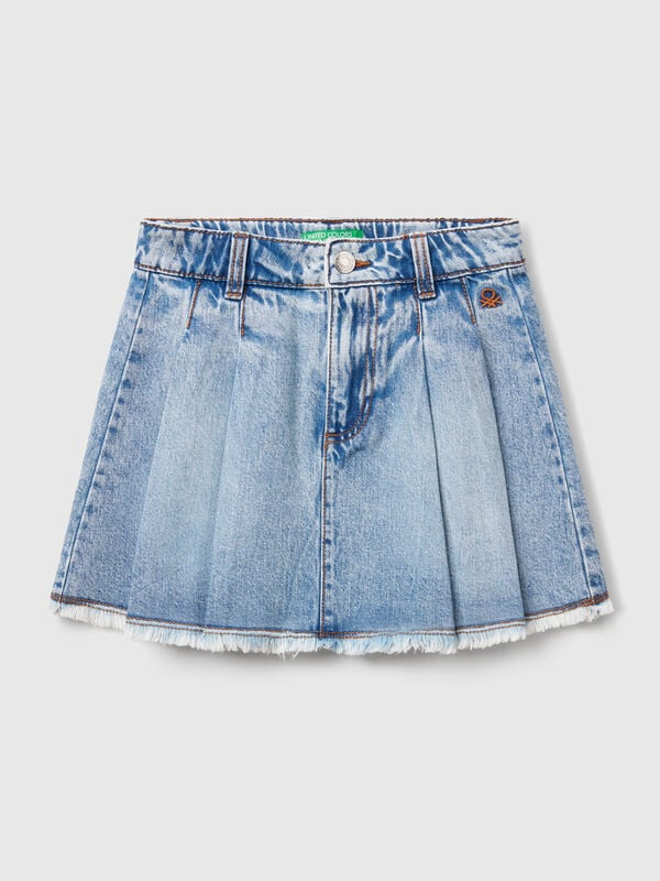 Pleated denim skirt Junior Girl