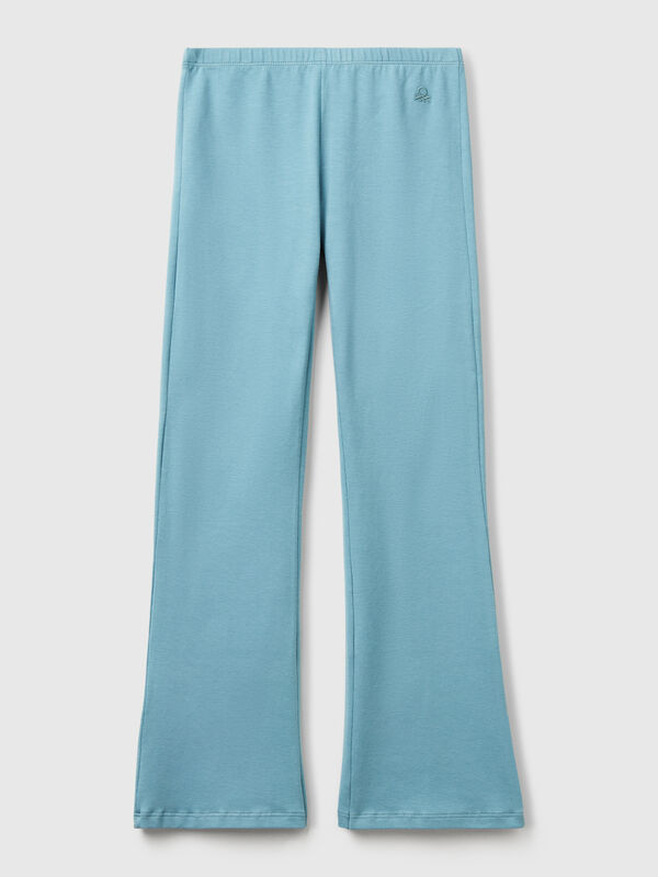 Flared leggings in stretch cotton Junior Girl