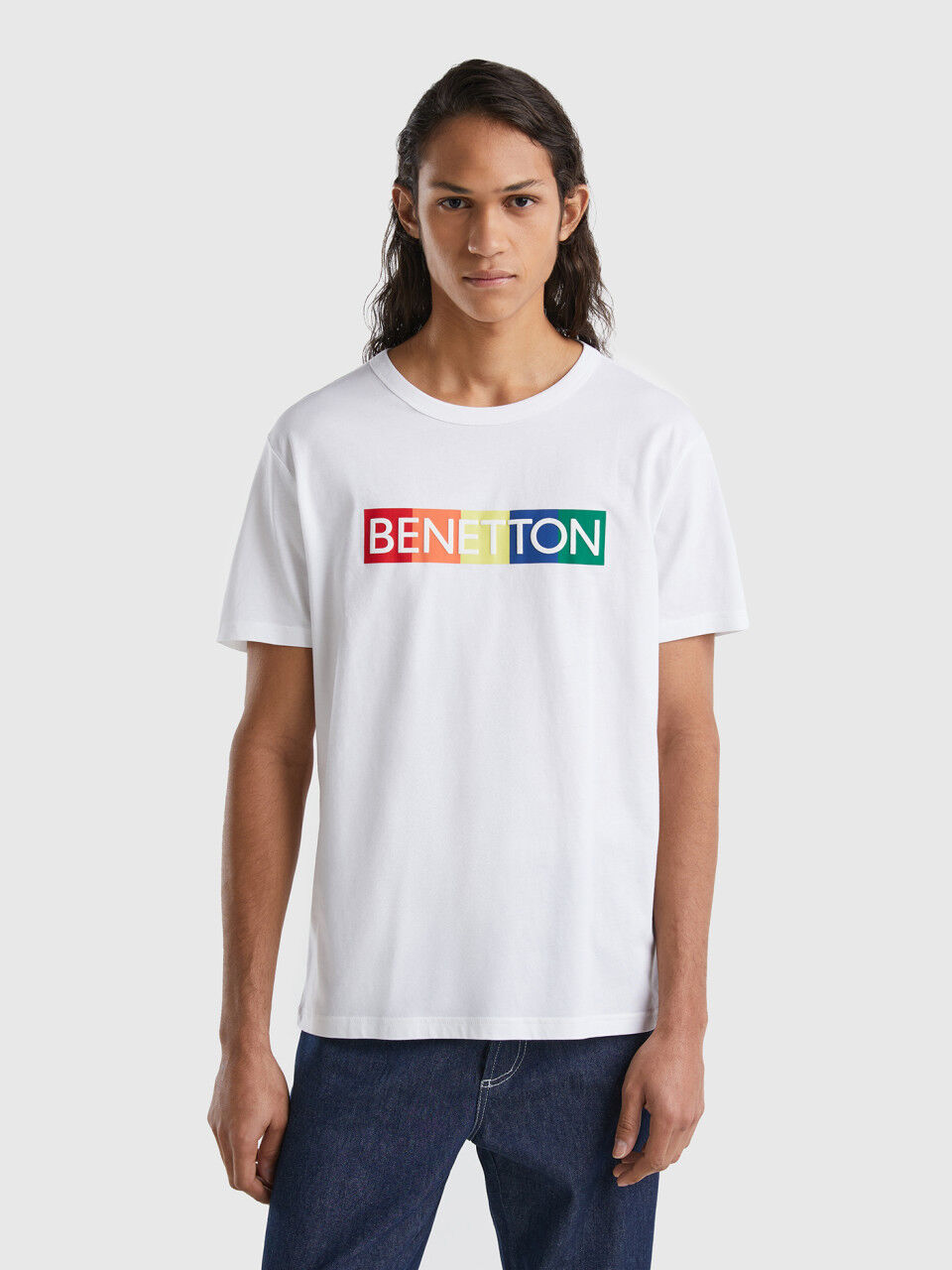T-shirt en coton bio à imprimé logo