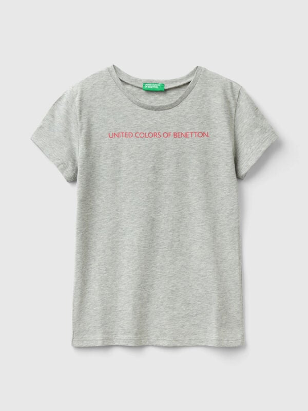 T-shirt 100 % coton à logo Filles