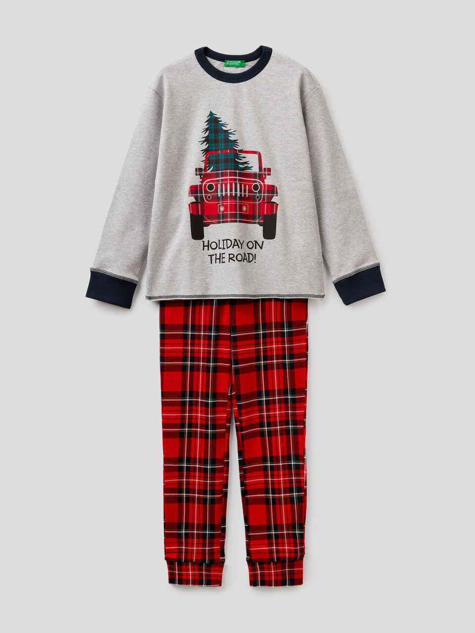 Christmas pyjamas in pure cotton image number 1