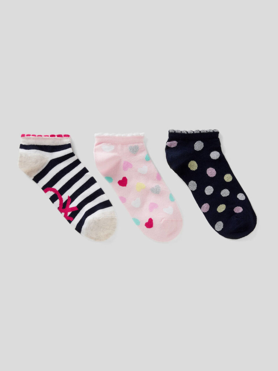 3er-Pack gemusterte Socken image number 1