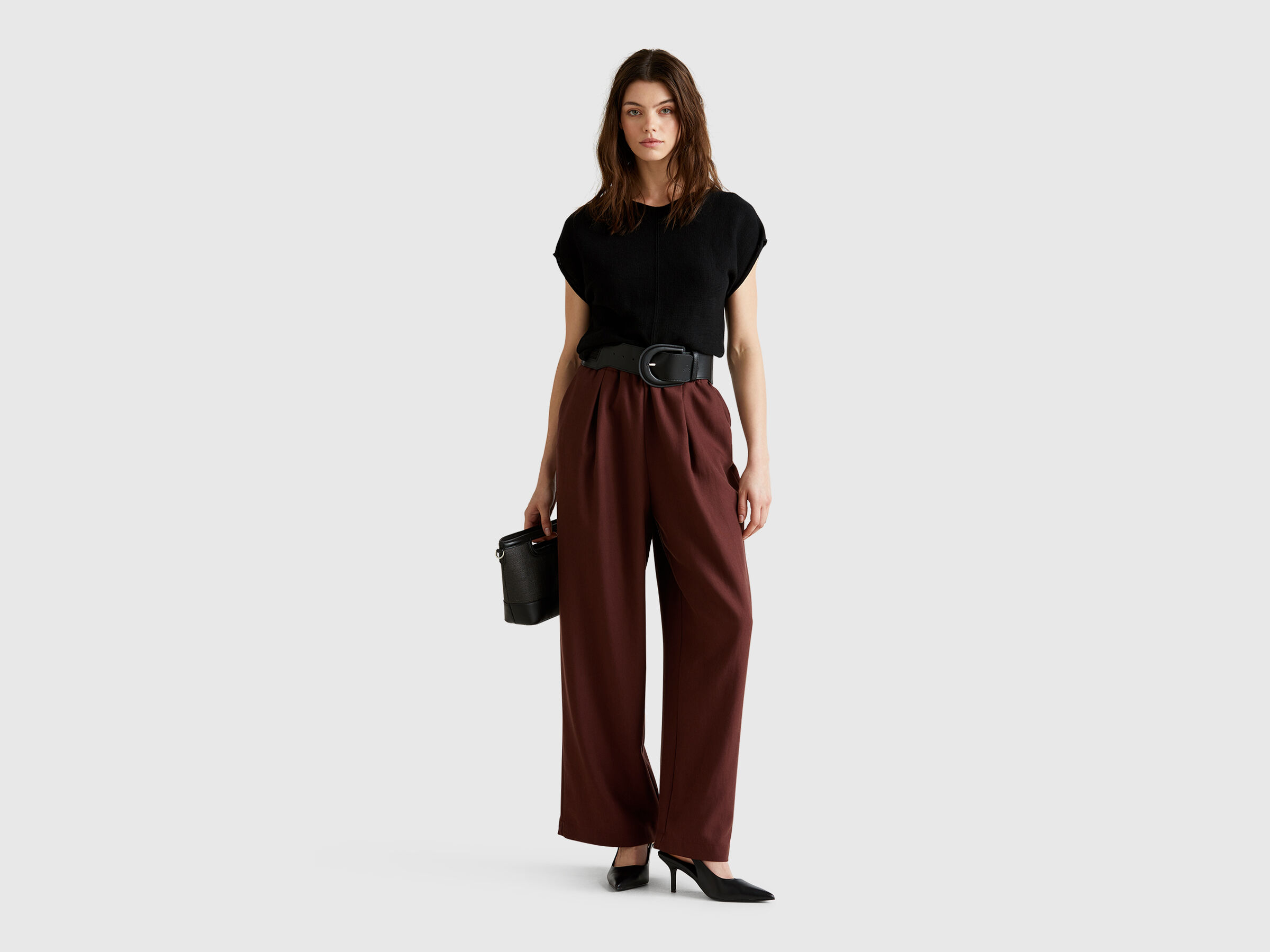 S/L V NECK SWEATER Femme image number 2