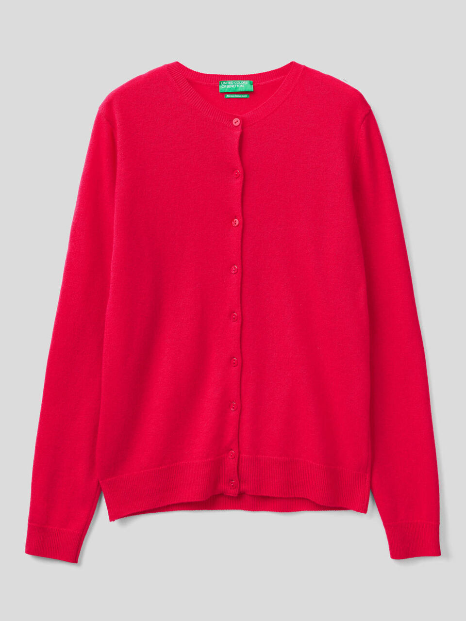 Gilet col rond en pure laine vierge image number 1