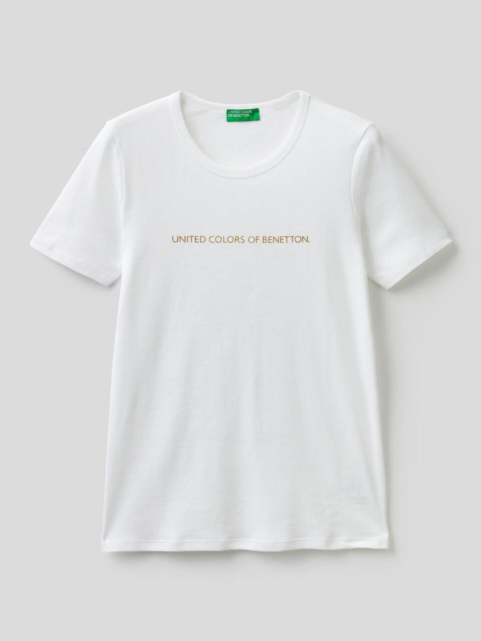 T-shirt pur coton à imprimé logo pailleté image number 1