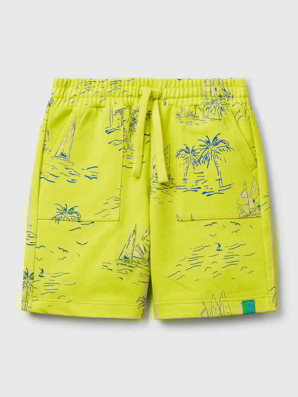 Shorts con stampa mare Bambino