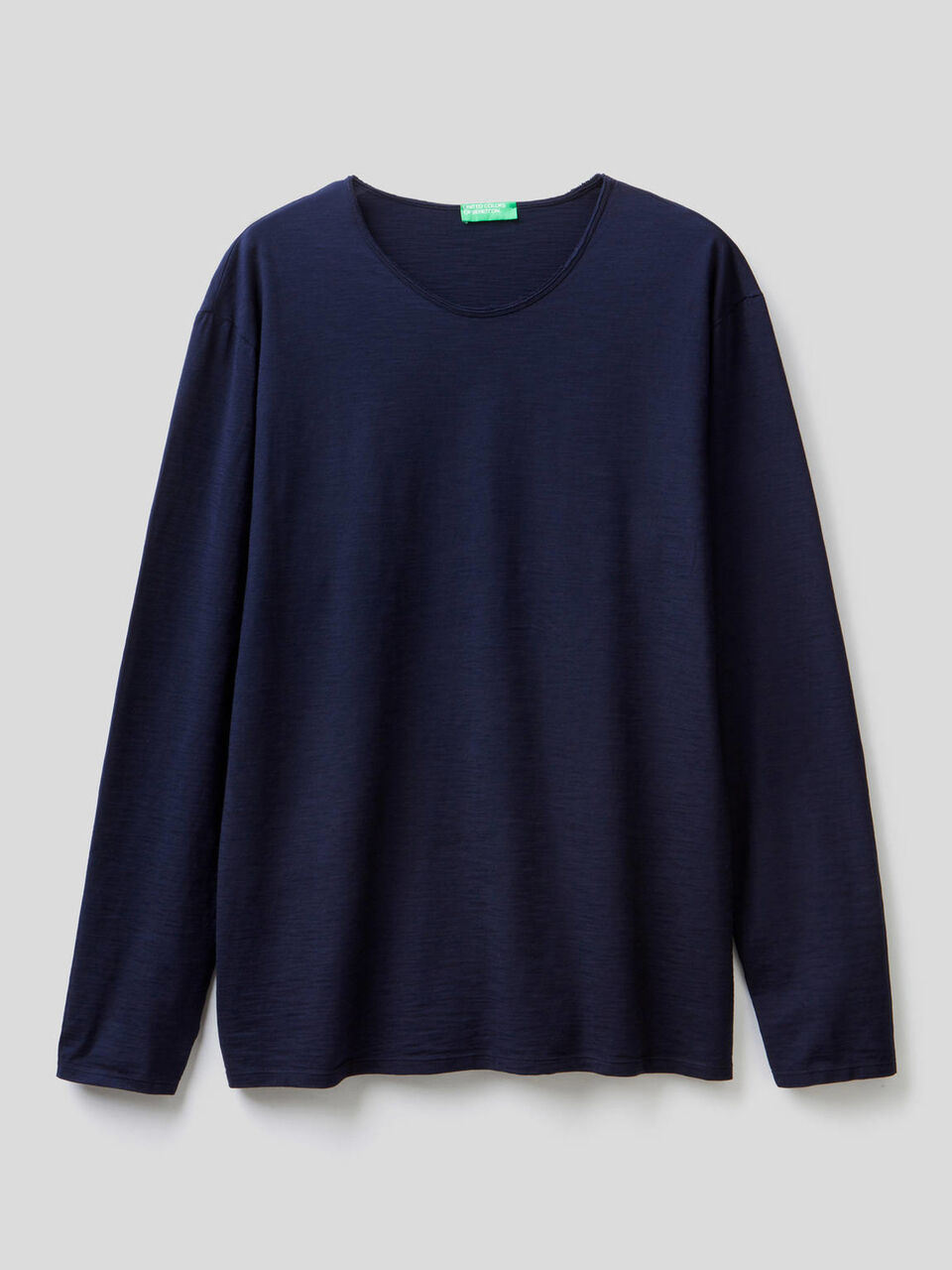 T-shirt a manica lunga in 100% cotone image number 1