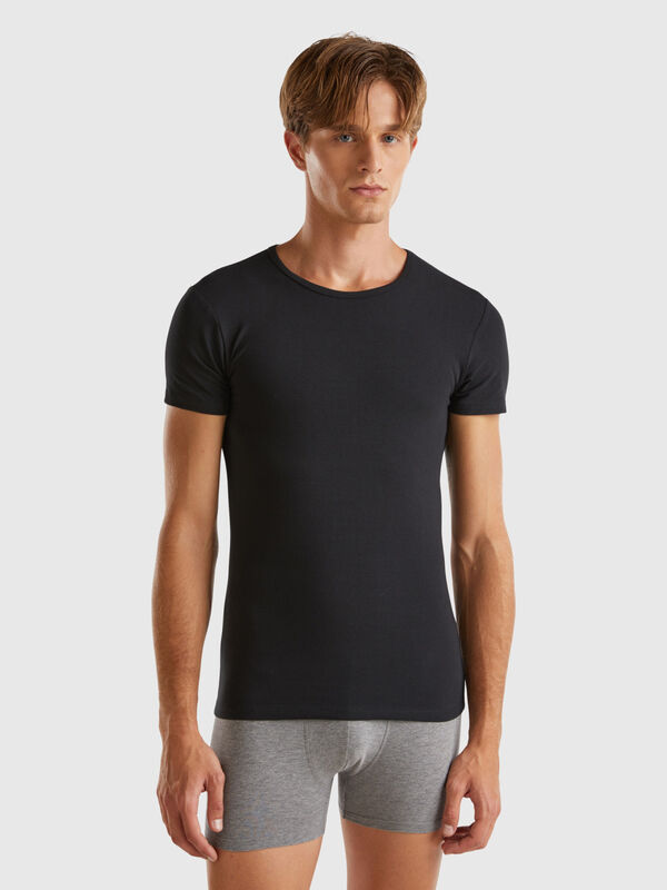 T-shirt en coton bio stretch Homme