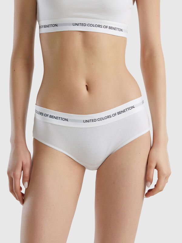 High-rise underwear in organic cotton Women