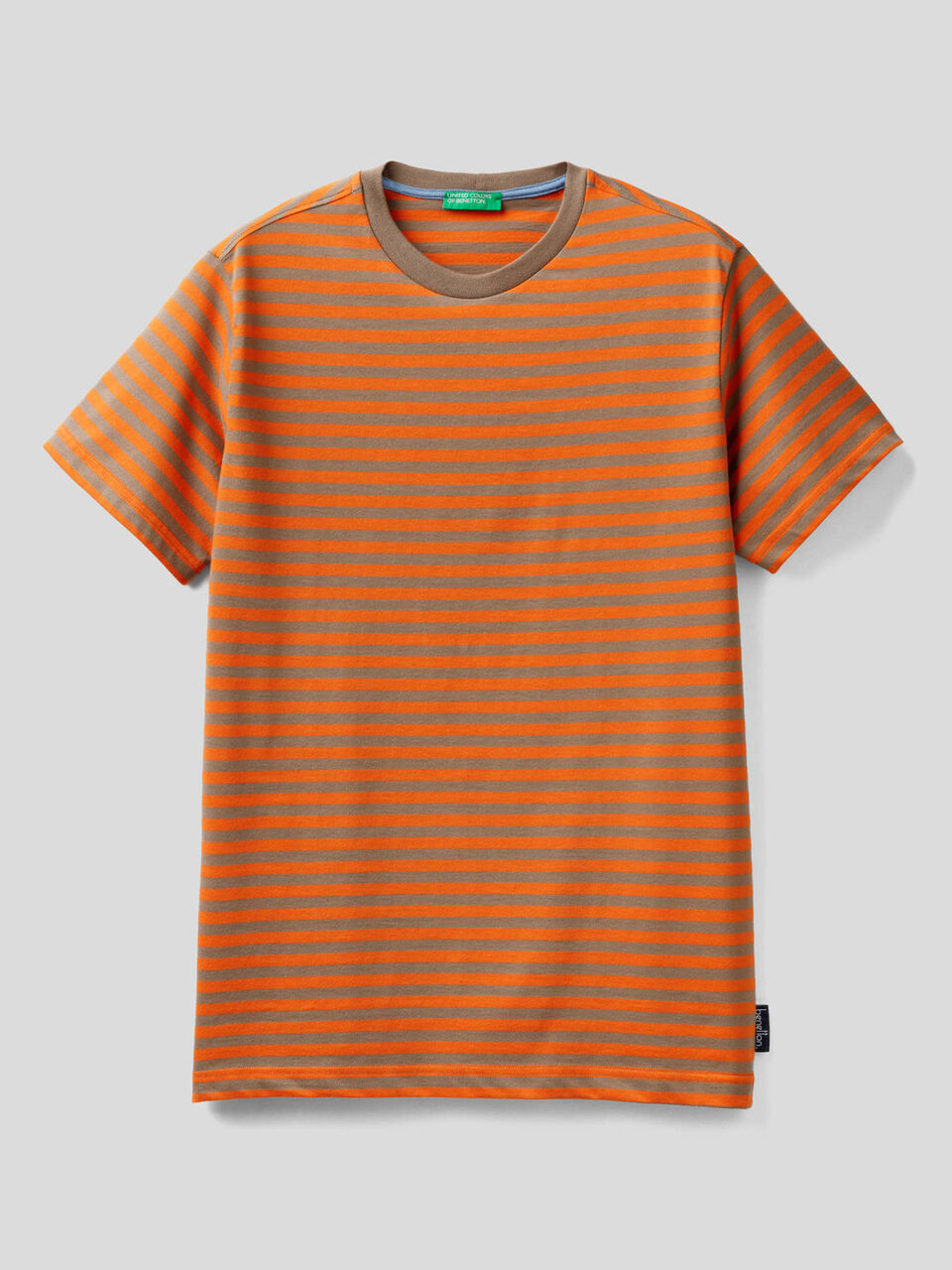 T-shirt à rayures en 100% coton bio image number 1