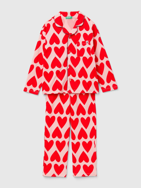 Pyjama mit Herzchen-Print Jungen