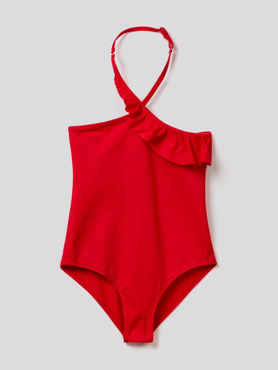 Maillot de bain une pièce en ECONYL® avec volant image number 1