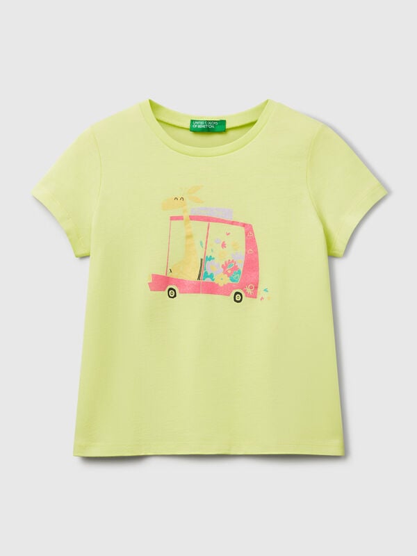 Regular fit t-shirt with glitter Junior Girl