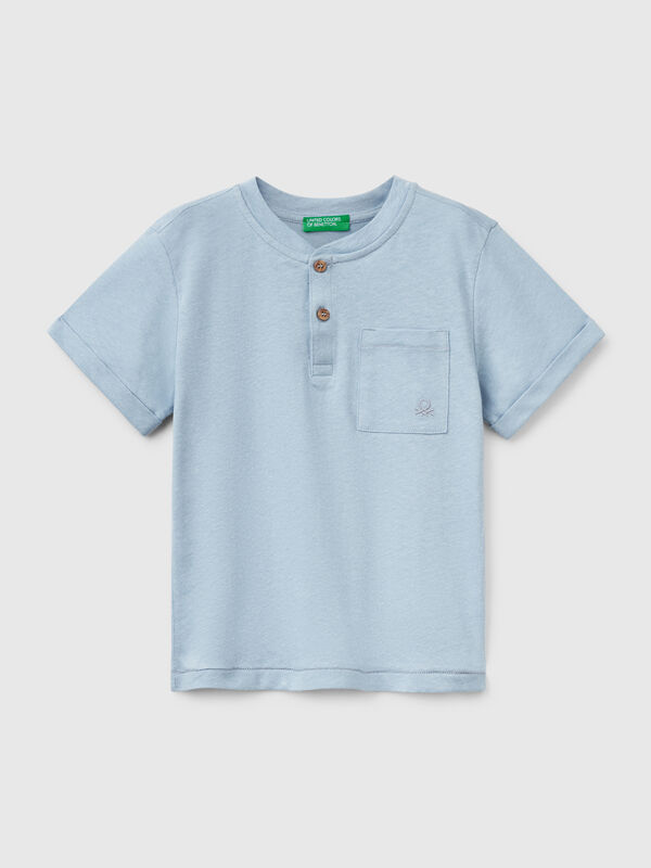 T-Shirt mit Henley-Ausschnitt Jungen