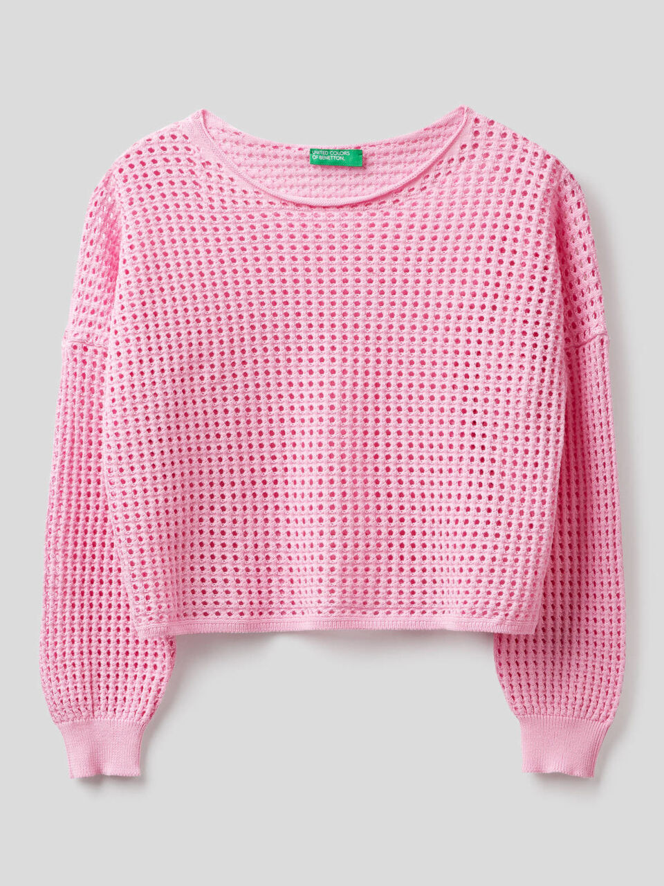 Pull léger ajouré 100% coton image number 1