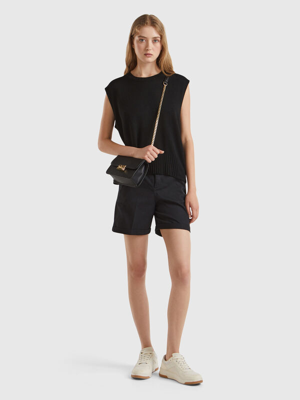 Gilet in misto lana e viscosa Donna