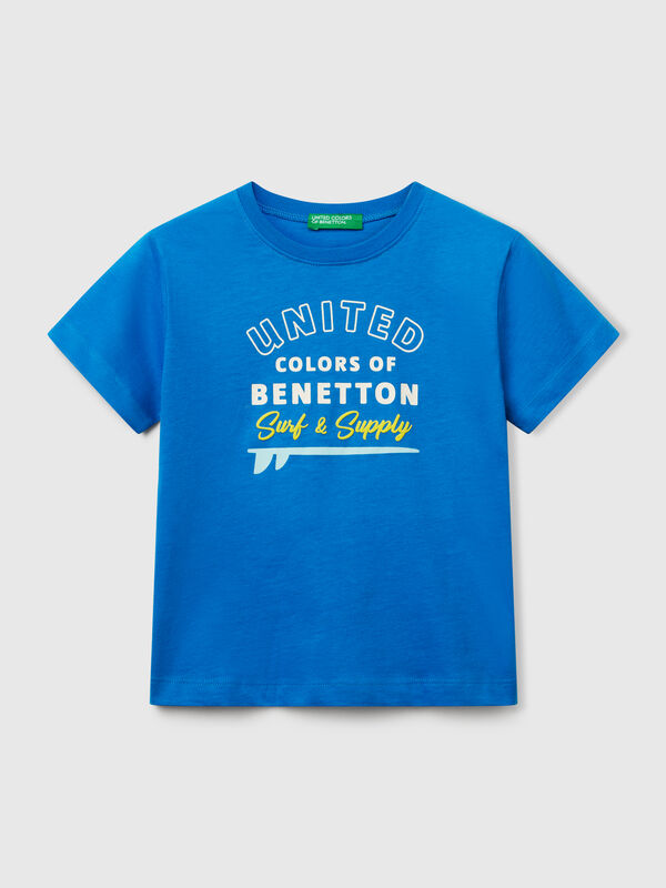 T-shirt con stampa e applicazione Bambino