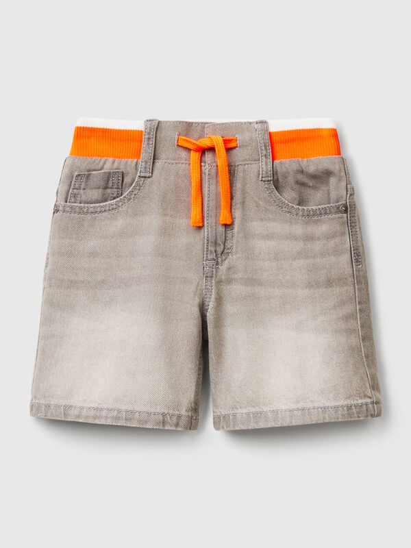 Pantaloni corti di jeans straight Bambino