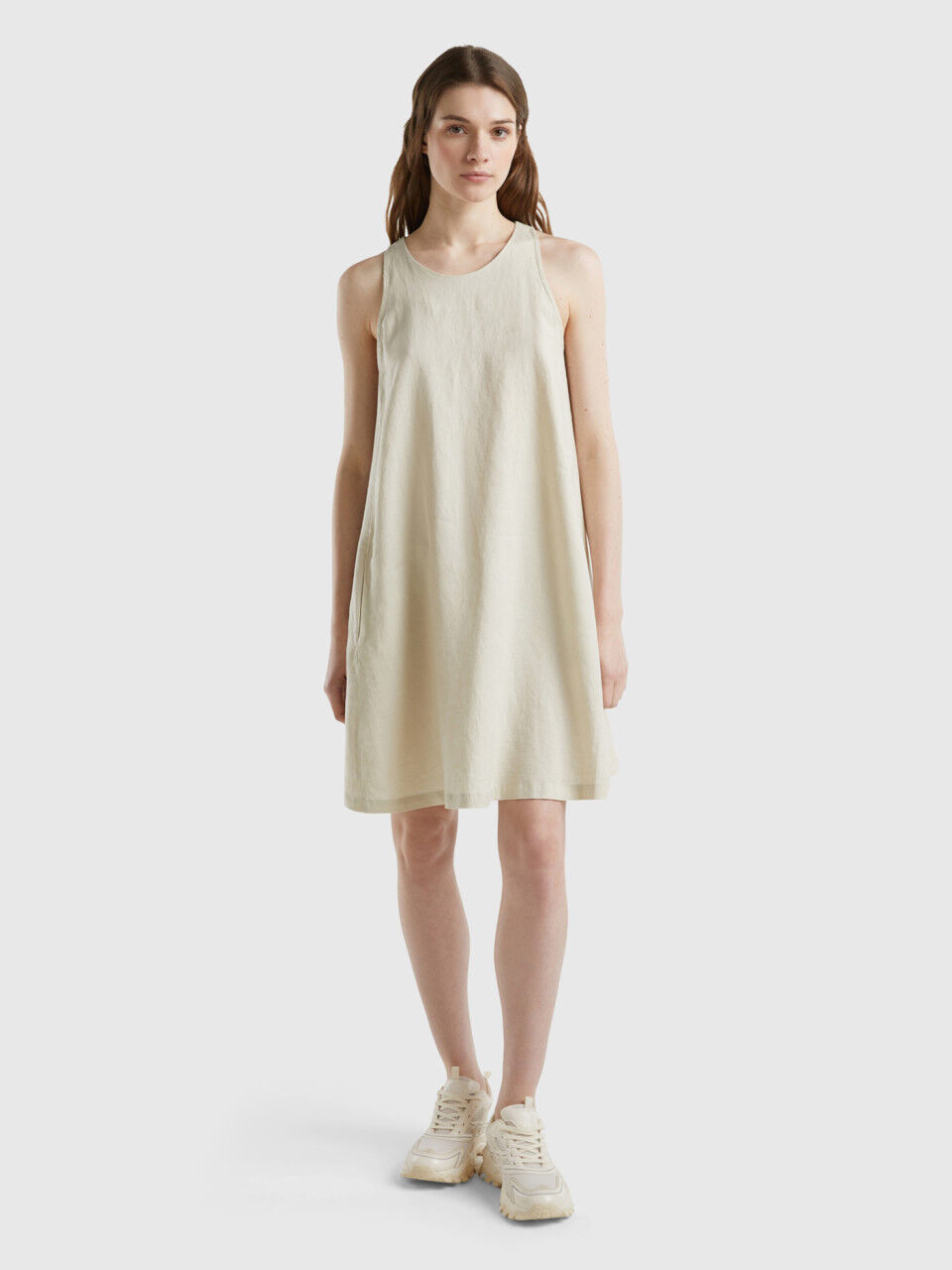 Vestito nero lungo benetton store