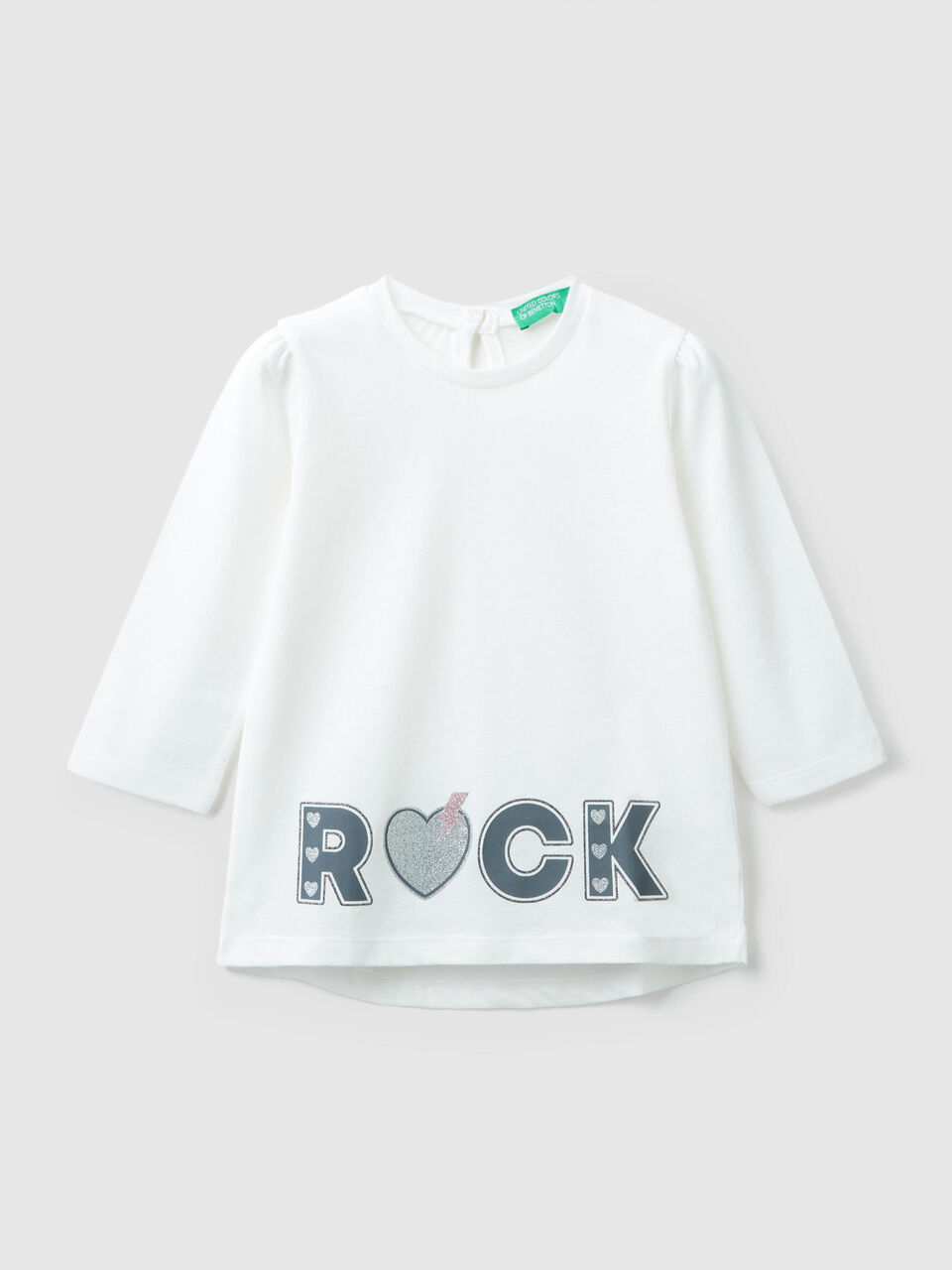 T-shirt with writing and glitter image number 1