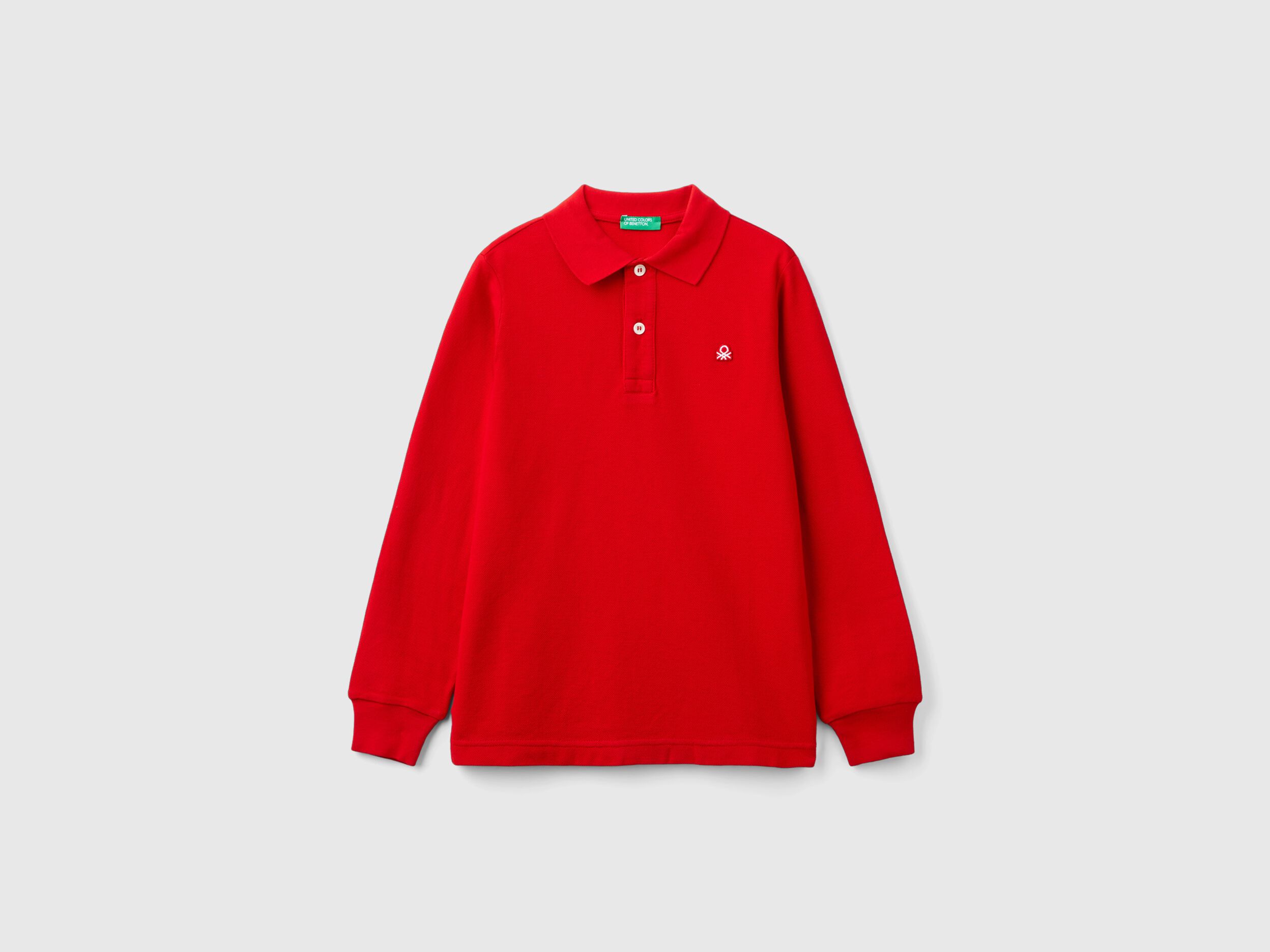 Polo benetton manica lunga outlet