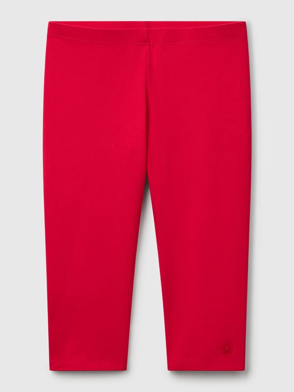 Knee-length stretch cotton leggings Junior Girl