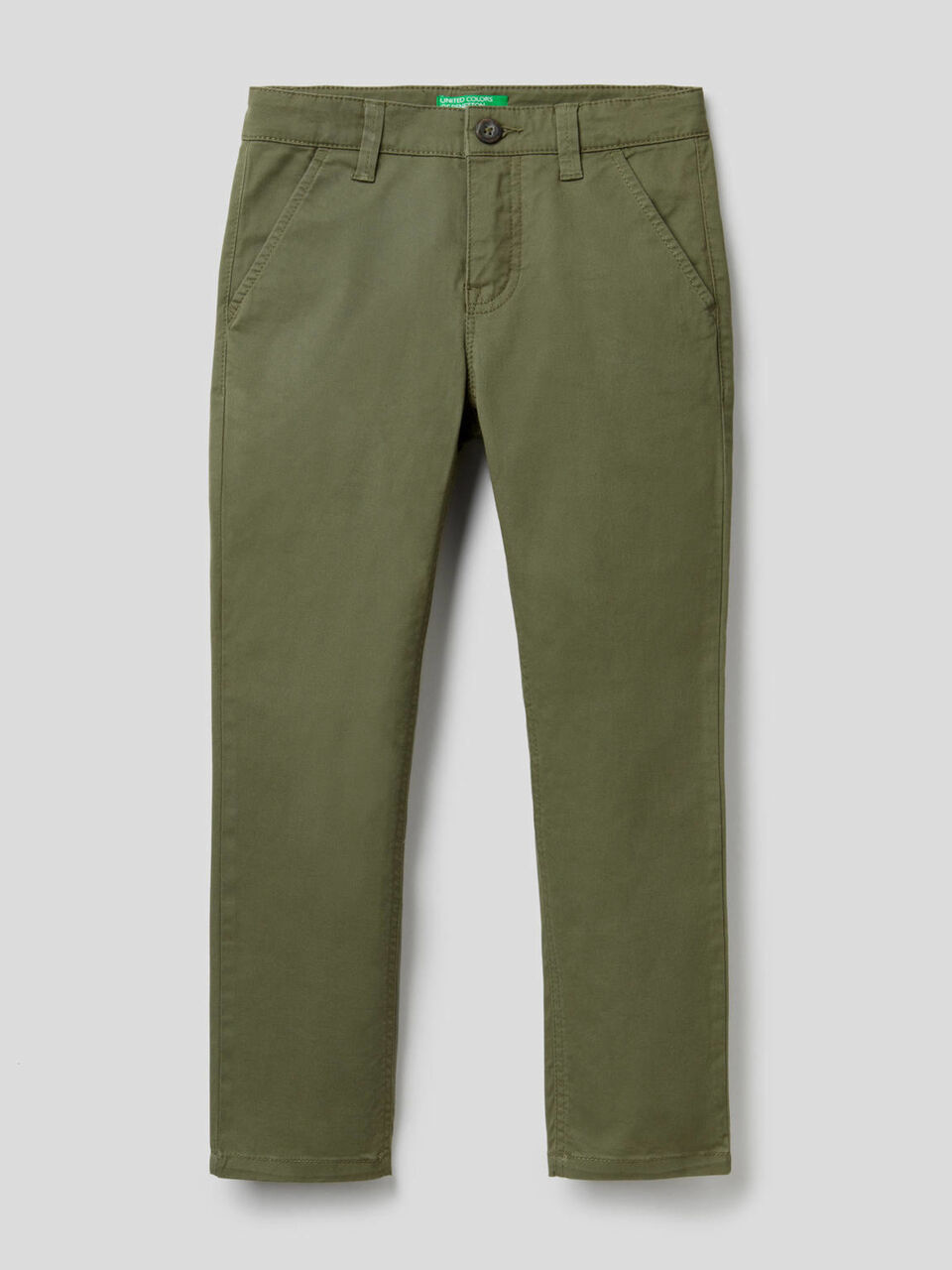 Slim fit chinos in stretch cotton image number 1
