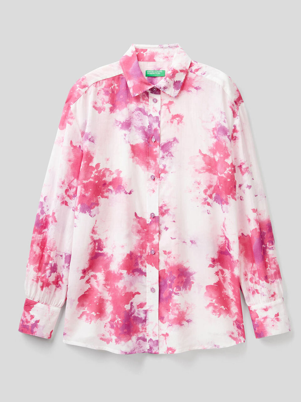 Fließende Bluse mit Batik-Effekt image number 1